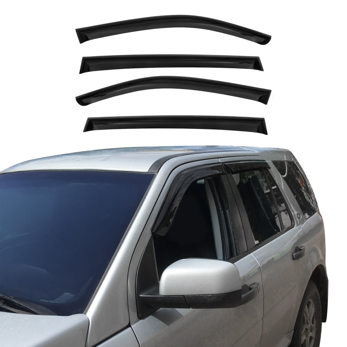 Nissan Murano Wind Deflector - Omac - Acrylic 4 Pcs - Black - '09-'14